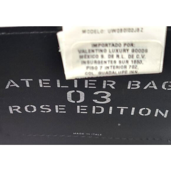 VALENTINO GARAVANI ATELIER BAG 03 ROSE EDITION BLACK NWT - Picture 6 of 16